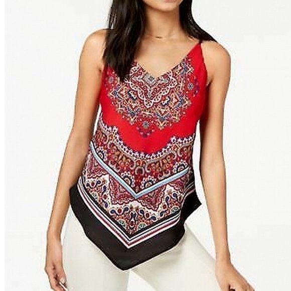 BCX Spaghetti Strap V Neck Party Top Size Medium - Picture 1 of 7